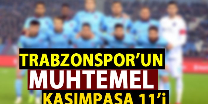 Trabzonspor’un muhtemel Kasımpaşa 11’i