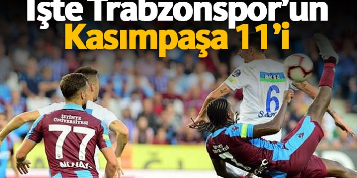 İşte Trabzonspor’un Kasımpaşa 11’i