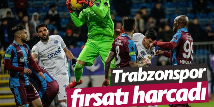 Trabzonspor Avrupa yolunda fırsat kaçırdı