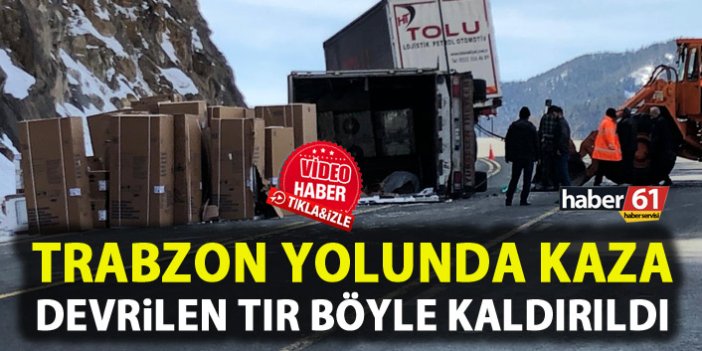 Trabzon – Gümüşhane yolunda kaza! Trafiğe kapandı!