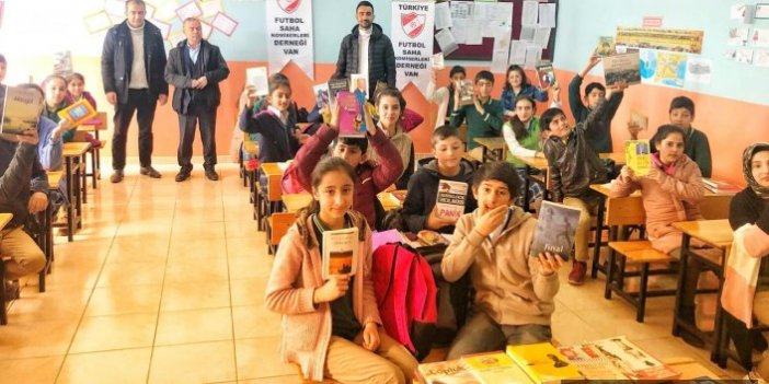 Trabzonlu saha komserlerinden kitap yardımı