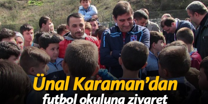 Ünal Karaman'dan futbol okuluna ziyaret