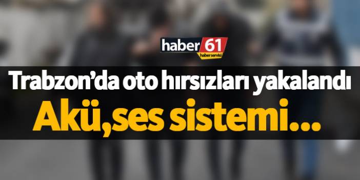Trabzon'da oto hırsızları yakalandı