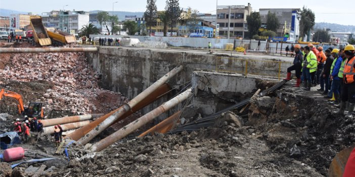 İzmir Metro otopark inşaatındaki göçükte bir kişinin cansız bedenine ulaşıldı