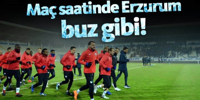 Erzurum Trabzon maçında hava 1 derece