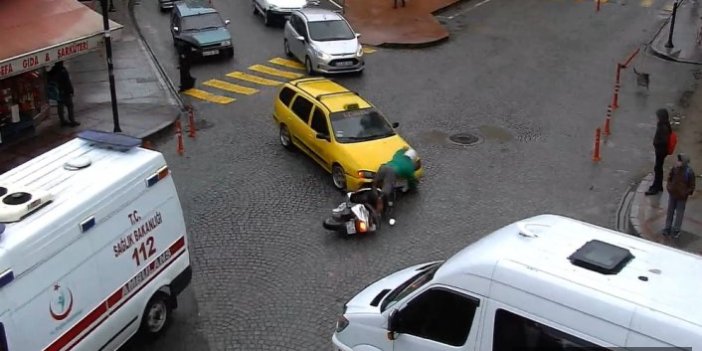 Rize'de sürücülerin sabırsızlıkları kazalara neden oldu