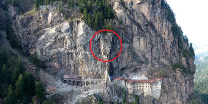 Sümela Manastırı'nda 360 tonluk kaya tehdidi