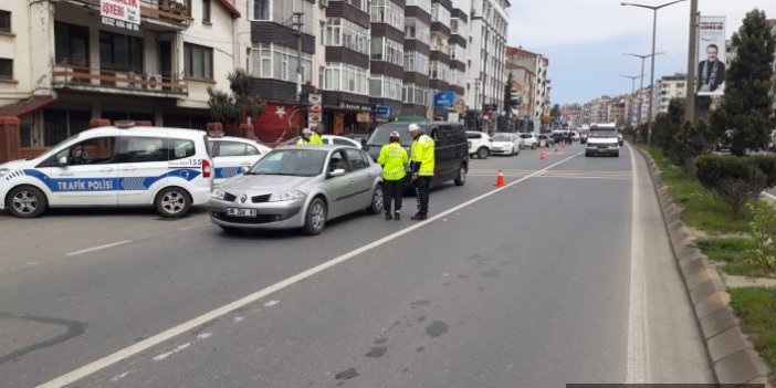 Trabzon trafiği havadan denetlendi