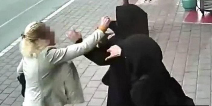 Tesettürlü kızlara saldıran kadın gözaltına alındı
