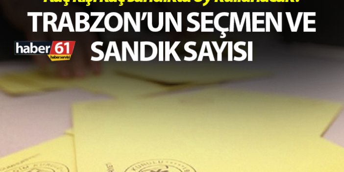 Kaç kişi kaç sandıkta oy kullanacak? - Trabzon’un seçmen ve sandık sayısı