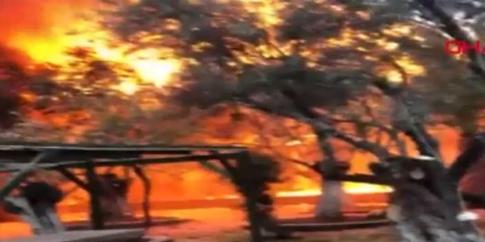 Çanakkale Assos bölgesinde otel yangını