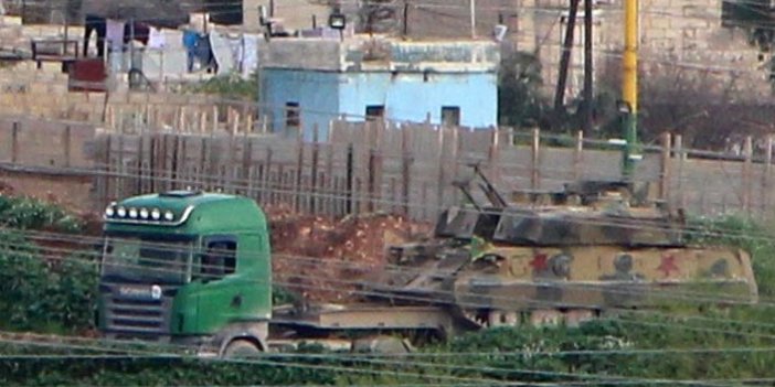 YPG'li teröristlerin konvoyu görüntülendi