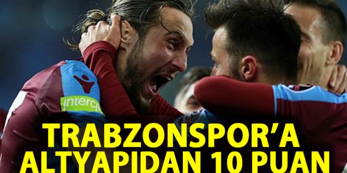 Trabzonspor'a altyapıdan 10 puan