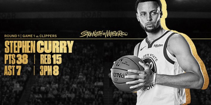 Curry, play-off'larda rekor kırdı!