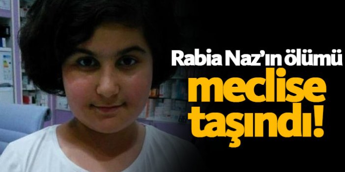 Rabia Naz'ın ölümü meclise taşındı