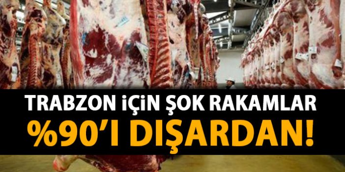 Trabzon'un et ihtiyacının tamamına yakını il dışından!