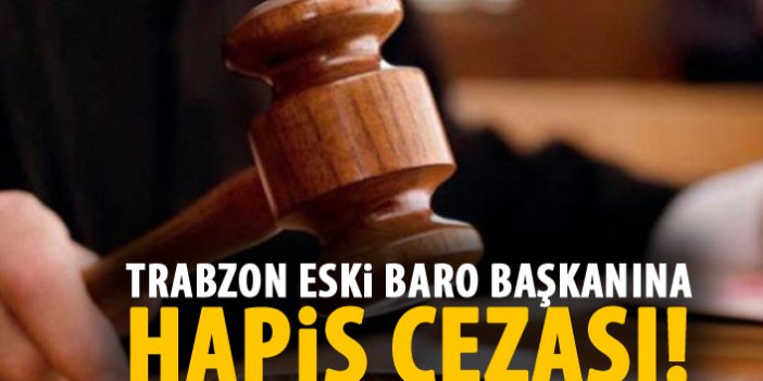 Trabzon eski baro başkanına hapis cezası