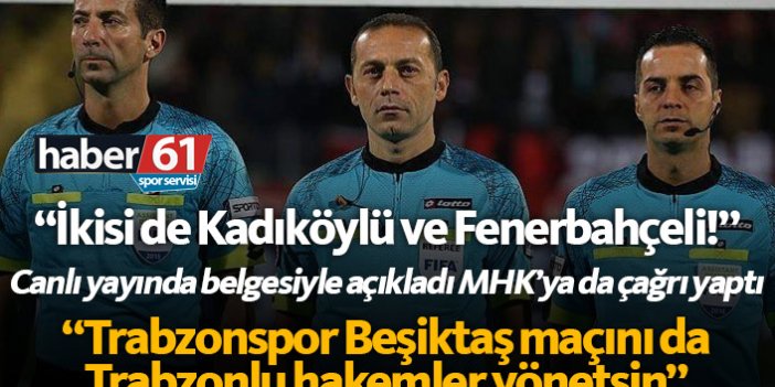 Fenerbahçe Trabzonspor maçının yan hakemleri Kadıköylü ve Fenerbahçeli!