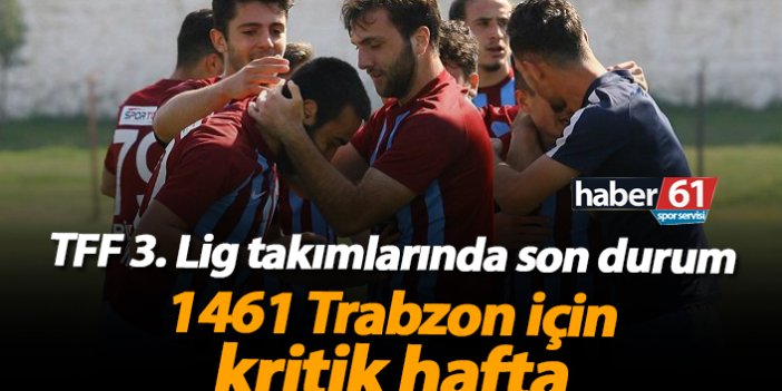 1461 Trabzon için kritik hafta!