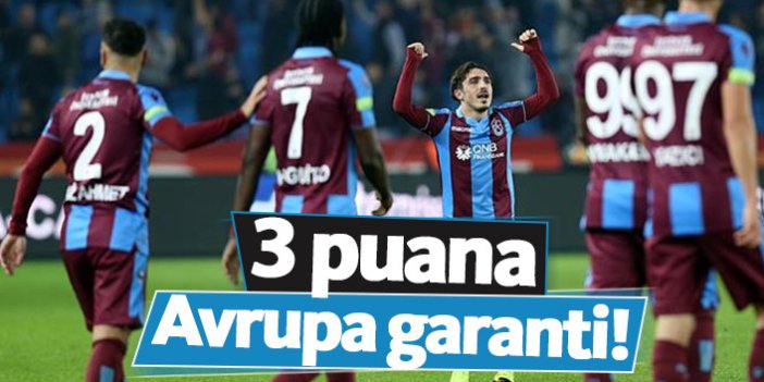Trabzonspor 3 puana Avrupa'yı garantiliyor
