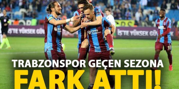 Trabzonspor geçen sezona fark attı