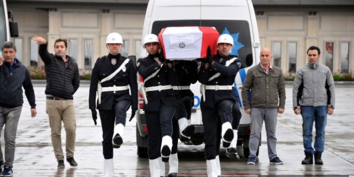 Şehit polisin cenazesi Bayburt'a gönderildi