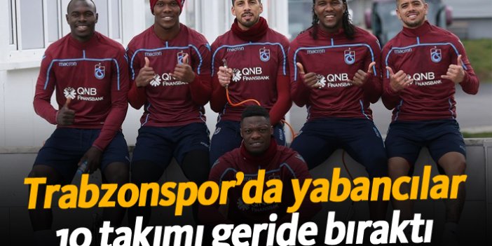 Trabzonspor'un yabancıları 10 takımı geride bıraktı!