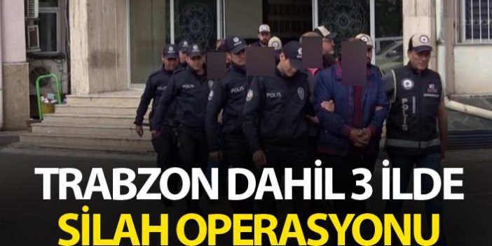 Trabzon dahil 3 ilde silah operasyonu