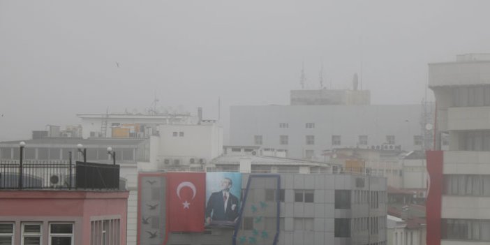 Samsun'da yoğun sis! Görüş mesafesi...