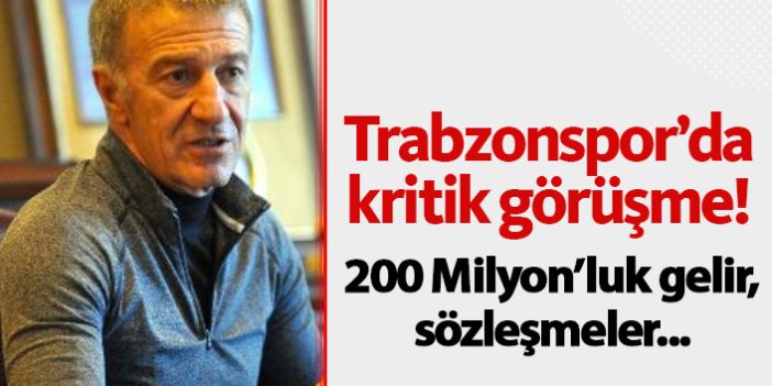 Trabzonspor'da önemli görüşme: 200 Milyonluk gelir