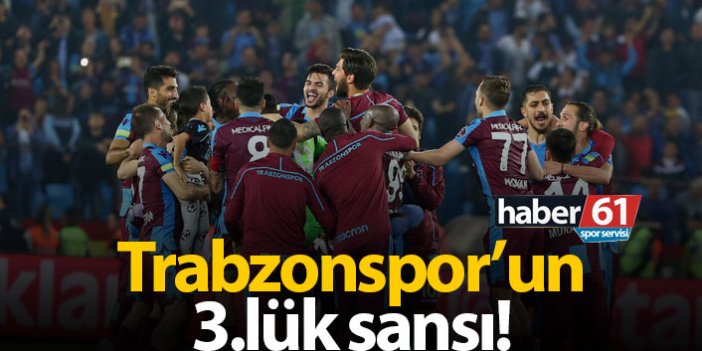 Trabzonspor'un 3.lük şansı!