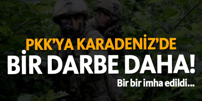 PKK'ya Karadeniz'de bir darbe daha! Bir bir imha edildi...