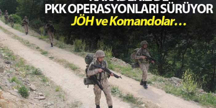 Karadeniz'de, JÖH ve komandoların PKK operasyonu sürüyor