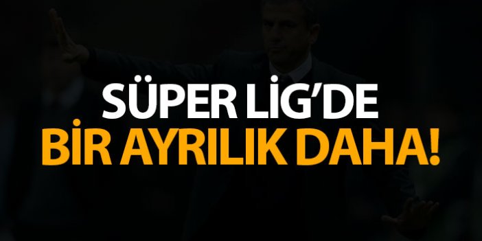 Süper Lig'de bir ayrılık daha!
