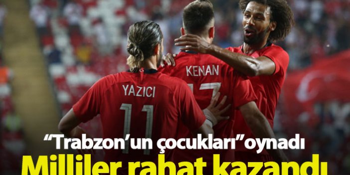 "Trabzon'un çocukları" oynadı Milliler kazandı