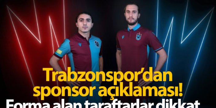 Trabzonspor'dan sponsor açıklaması