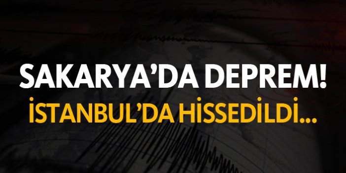 Sakarya'da deprem - İstanbul'da da hissedildi