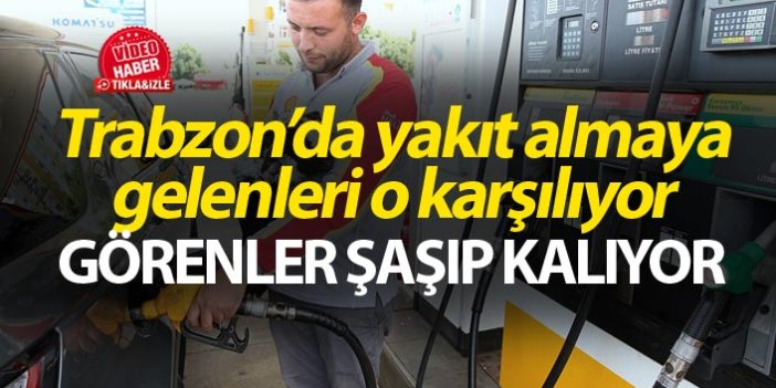 Trabzon'da yakıt almaya gelenleri merinos karşılıyor