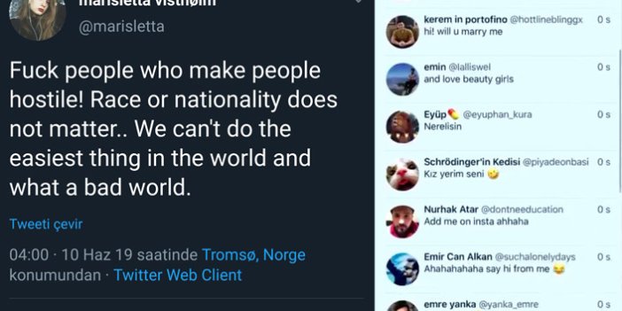 İzlanda'ya Norveçli kızdan tepki geldi, binlerce Türk mesaj attı