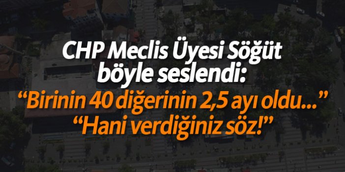 CHP Meclis Üyesi Söğüt: "Hani verdiğiniz söz!"