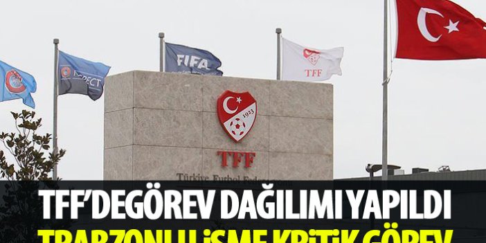 TFF'de görev dağılımı yapıldı! Trabzonlu isme kritik görev!