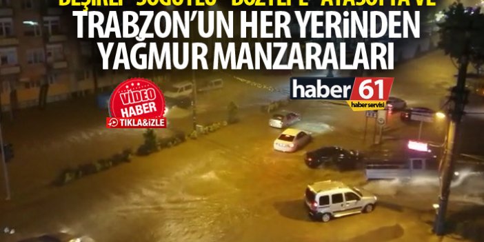 Trabzon'dan yağmur manzaraları
