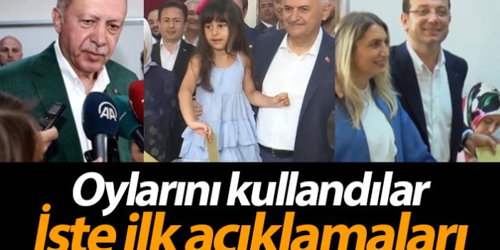 İstanbul'da seçim: Erdoğan, Yıldırım ve İmamoğlu'ndan ilk açıklamalar