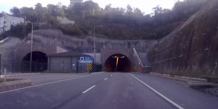 Trabzon Rize arasındaki tünel kapatıldı