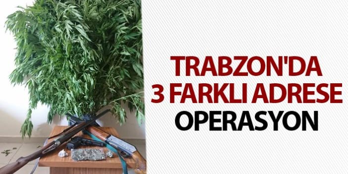 Trabzon'da 3 farklı adrese operasyon
