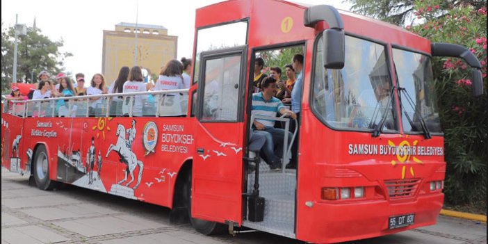 Samsun'un o ilçesinde ücretsiz otobüs turu