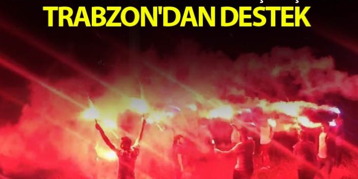 Trabzonspor'un İstanbul'daki meşale şovuna Trabzon'dan destek