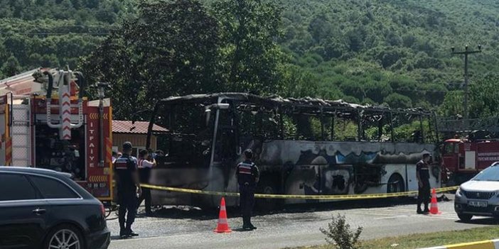 Yolcu otobüsünde yangın: 5 ölü