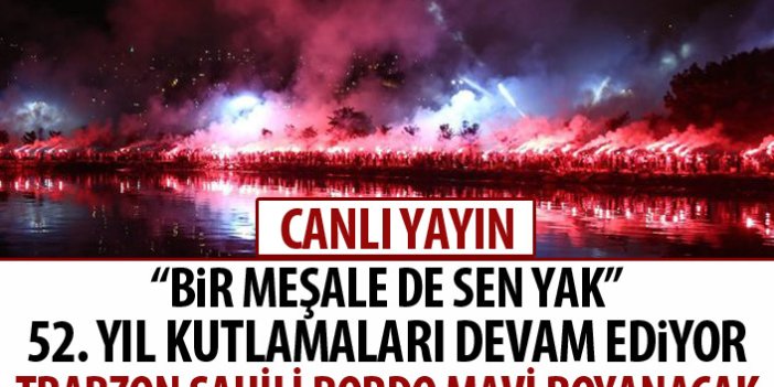 Trabzonspor taraftarından meşale şov! CANLI YAYIN