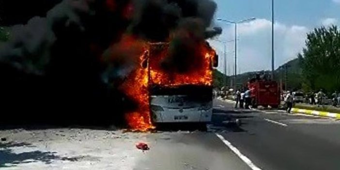 Otobüs yangınının acısı Trabzon'a düştü